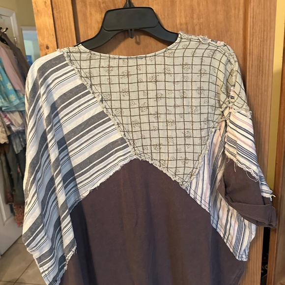 Blue Velvet  Button Down Shirt - Picture 2 of 6